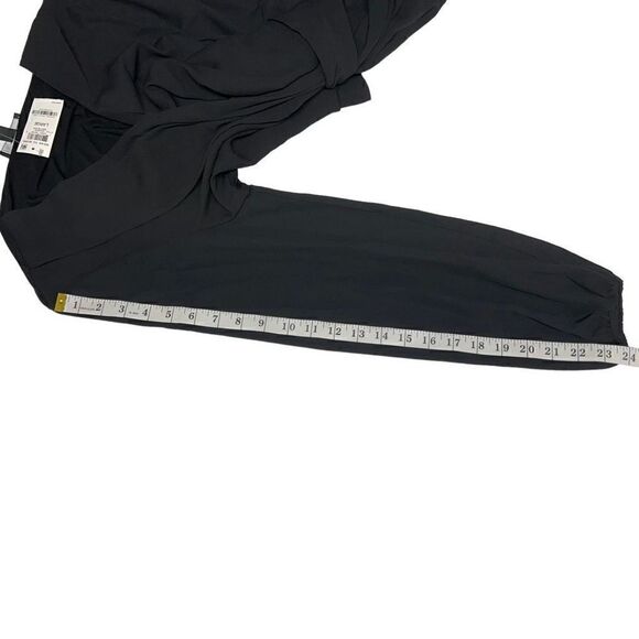 Inc International Concepts Blouse V Neck Black Draped Front Women Size Large - Picture 8 of 15